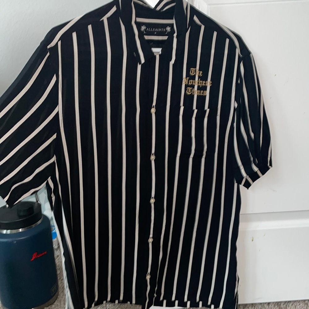 All Saints “The Nowhere Times” Viscose Button Up